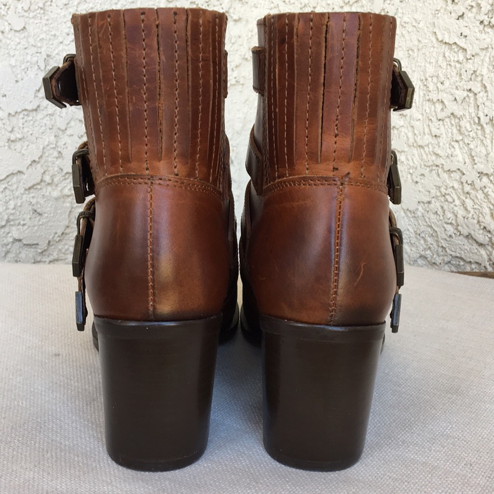 Steve Madden Leather Prairie Boots Fits 8.5 9 - Picture 6 of 12